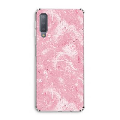 Abstract Painting Pink: Samsung Galaxy A7 (2018) Transparant Hoesje