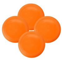 Frisbee - 10x - oranje - D21 cm - strand en buiten speelgoed