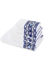 Dolce & Gabbana lot de cinq serviettes en tissu éponge - Bleu