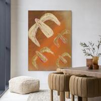 Urban Cotton Wandkleed 'Bird Rise' 80 x 110cm in Frame - black