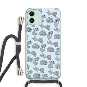 Poezen: iPhone 11 Transparant Hoesje met koord