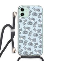 Poezen: iPhone 11 Transparant Hoesje met koord