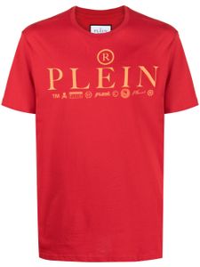 Philipp Plein t-shirt SS Logos à col rond - Rouge