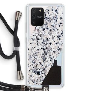 Gespikkelde marmer: Samsung Galaxy S10 Lite Transparant Hoesje met koord