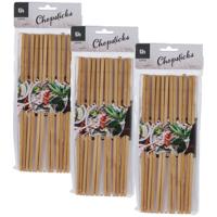 Sushi eetstokjes/chopsticks - 72x paar - bamboe hout naturel - Chinees/japans