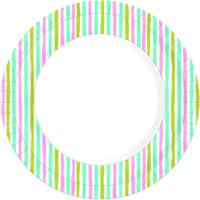 Duni papieren borden stripes ø22cm 10st
