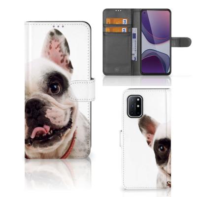 OnePlus 8T | Telefoonhoesje | Met pasjeshouder | Franse Bulldog