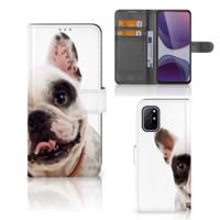 OnePlus 8T | Telefoonhoesje | Met pasjeshouder | Franse Bulldog