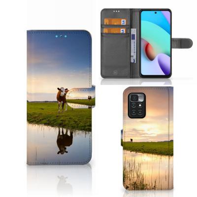 Xiaomi Redmi 10 | Telefoonhoesje | Met pasjeshouder | Koe