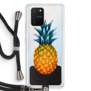 Grote ananas: Samsung Galaxy S10 Lite Transparant Hoesje met koord
