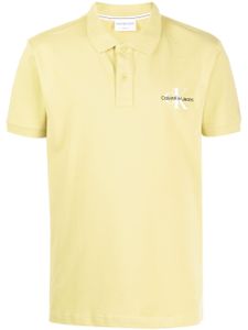 Calvin Klein polo à logo brodé - Jaune