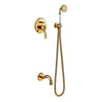 Badkraan Tres Clasic | Inbouw | Mengkraan | Incl.Inbouwdeel | 2-weg | Vintage | 24k Goud glans