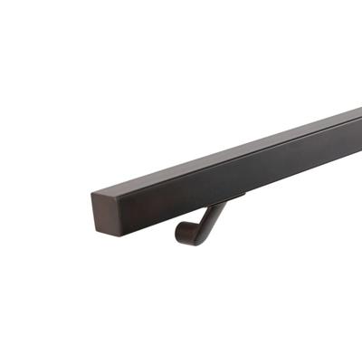 Gun Metal schuine leuningdrager voor vlakke trapleuning - per stuk