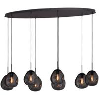 Masterlight HanglampLava Oval 8x smoke glas Ø 24cm - 2764-05-160-60-80561