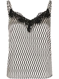 LIU JO blouse sans manches à motif géométrique - Noir