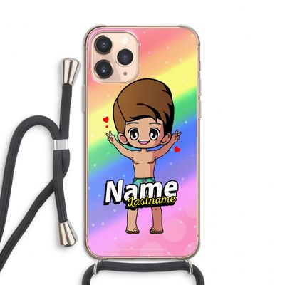 Chibi Maker man: iPhone 11 Pro Transparant Hoesje met koord