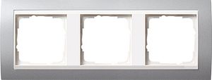 Gira Event Aluminium / Zuiverwit glanzend 3-voudig
