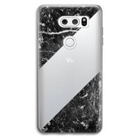 Zwart marmer: LG V30 Transparant Hoesje