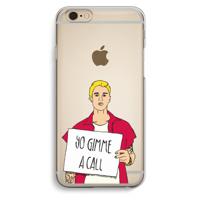 Gimme a call: iPhone 6 / 6S Transparant Hoesje - thumbnail