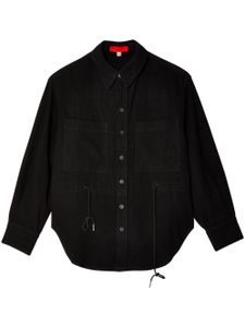 Eckhaus Latta chemise Serra en lin mélangé - Noir