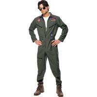 Top Gun straaljager jumpsuit - heren - piloten kostuum - polyester - Carnaval