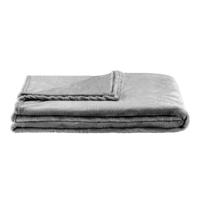 Leen Bakker - Plaid Anouk - Donker - 150x220 Cm - Polyester/Fleece - Grijs