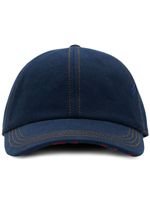 Burberry casquette en jean à coutures contrastantes - Bleu - thumbnail