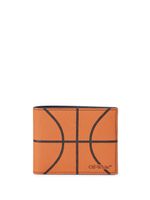 Off-White Basketball logo-print leather wallet - Orange