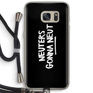 Neuters (zwart): Samsung Galaxy S7 Transparant Hoesje met koord