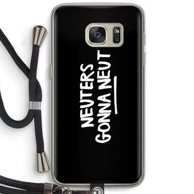 Neuters (zwart): Samsung Galaxy S7 Transparant Hoesje met koord