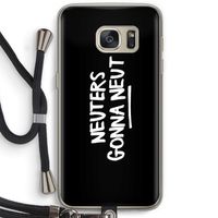 Neuters (zwart): Samsung Galaxy S7 Transparant Hoesje met koord