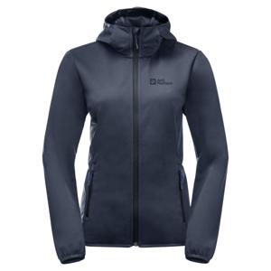 Jack wolfskin Windhain Hoody Jas Dames Softshell Night Blue L