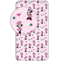 Disney Minnie Mouse Hoeslaken Flowers - 90 x 200 cm - Katoen