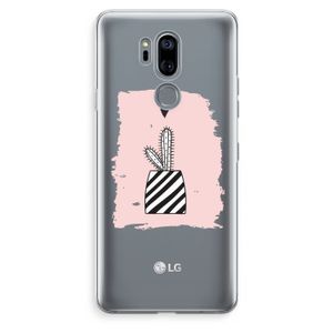 Zwart-wit cactus: LG G7 Thinq Transparant Hoesje