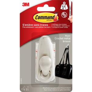 3M Command ® medium metalen haak „klassiek” (l x b x h) 83 x 32 x 32 mm Nikkel (geborsteld) Inhoud: 1 stuk(s)