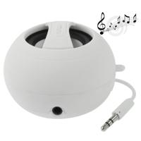 Hamburger stijl 3.5mm Jack Stereo Mini revolutie spreker ingebouwde oplaadbare batterij grootte: 60 x 60 x 44mm(White)