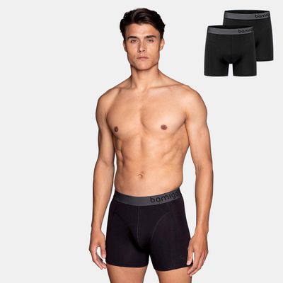 Bamigo Bamboe Boxershorts - Heren - Zwart - 2-pack