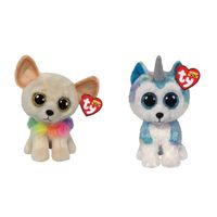 Ty - Knuffel - Beanie Boo's - Chewey Chihuahua & Helena Husky
