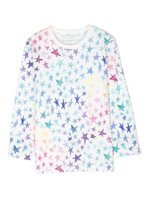 Stella McCartney Kids t-shirt en coton à imprimé étoile - Blanc