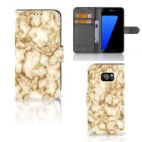 Samsung Galaxy S7 Edge | Bookcase | Marmer Goud