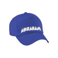 Cadeau pet/cap voor heren - Abraham - blauw - vijftig/50 jaar - verjaardag