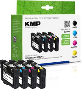 KMP Inktcartridge vervangt Epson 502XL, T02W6, T02W1, T02W2, T02W3, T02W4 Compatibel Combipack Zwart, Cyaan, Magenta, Geel E196XV 1646,4005