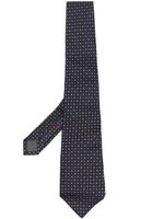 Brunello Cucinelli cravate en soie à broderies - Bleu