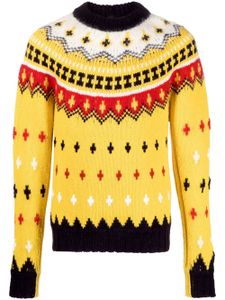 Moncler Grenoble pull à motif en jacquard - Jaune