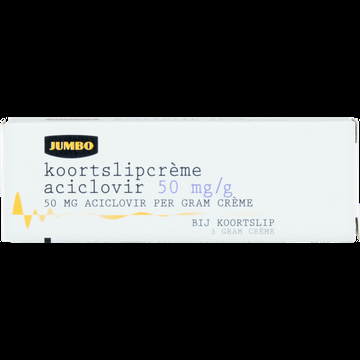 Jumbo Koortslipcreme Aciclovir 50 mg/g 3 g