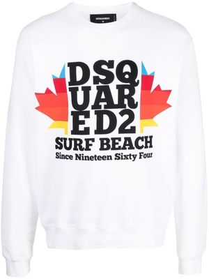 DSQUARED2 sweat à imprimé graphique - Blanc