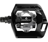 SHIMANO pedaalset click&apos;r t421 platform + enkelzijdig spd met sm-sh56 plaatjes zwart