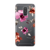 Geschilderde bloemen: Samsung Galaxy A6 Plus (2018) Transparant Hoesje
