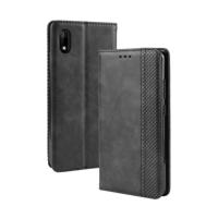 Magnetische Buckle retro Crazy Horse textuur horizontale Flip lederen case voor Wiko Jerry 4 met houder & kaartsleuven & fotolijstjes (zwart)
