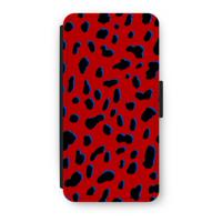 Red Leopard: iPhone 7 Plus Flip Hoesje - thumbnail